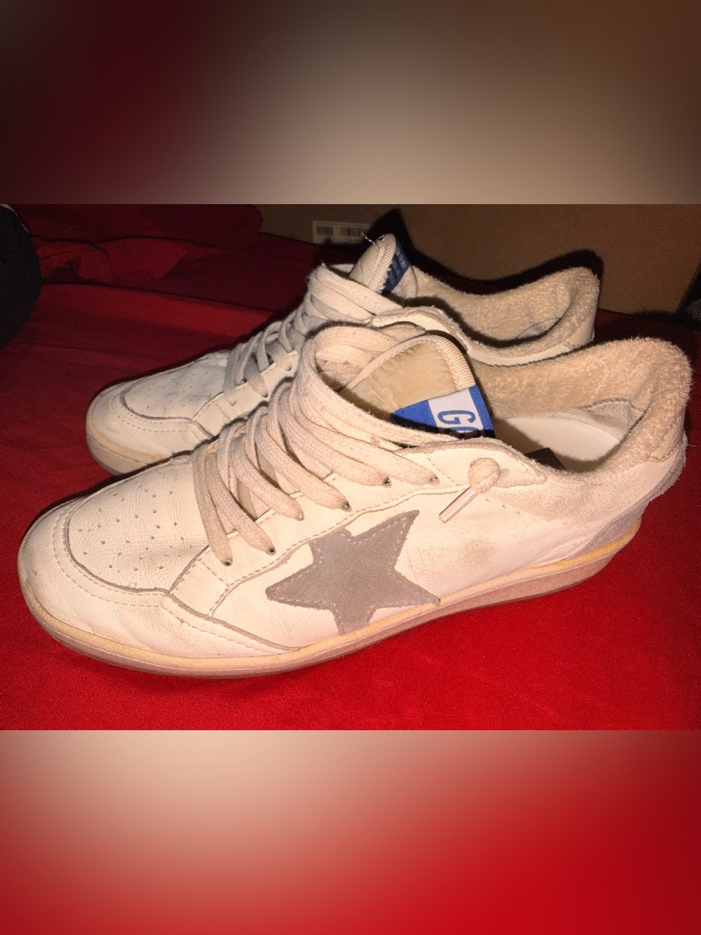 Women’s Cream Golden Goose Ballstar Size 38